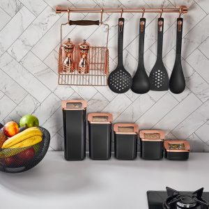 Aufbewahrungsboxen 5-teilig Schwarz-Weiß » Myikra